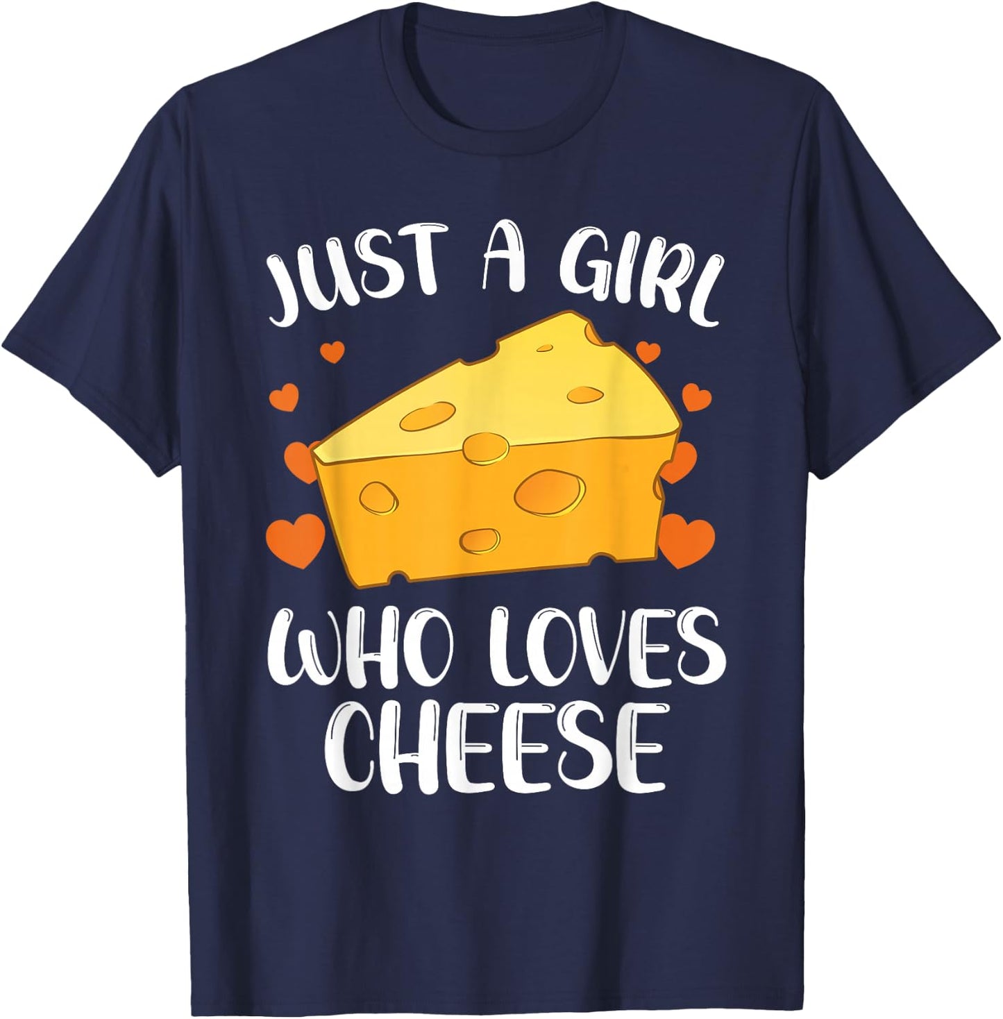 Cool Cheese for Girls Women Cheese Lovers Cottage Mozzarella T-Shirt - T-Shirt | Navy