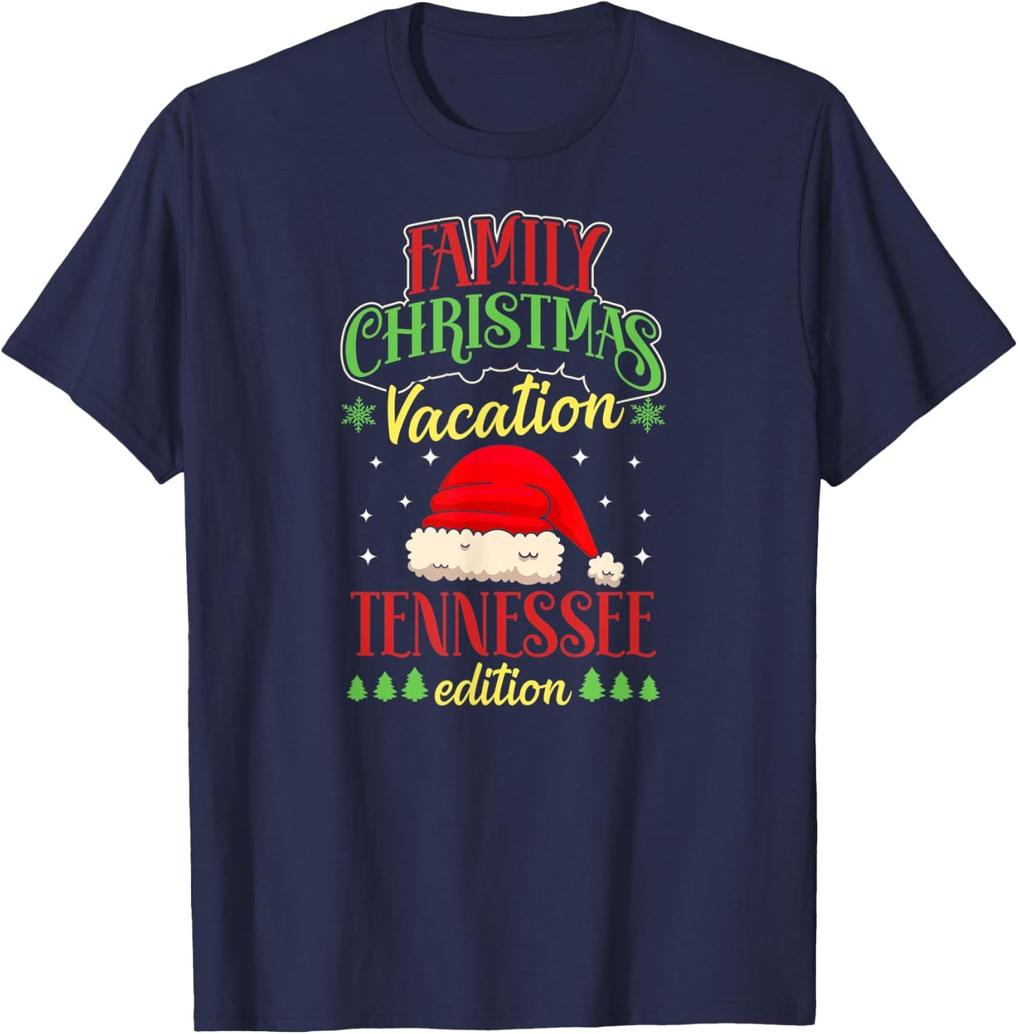 Family Christmas Vacation Tennessee Edition Matching X-Mas T-Shirt - T-Shirt | Navy
