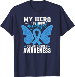 Colon Cancer Awareness Month CRC Colonscopy Cancer T-Shirt - T-Shirt | Navy
