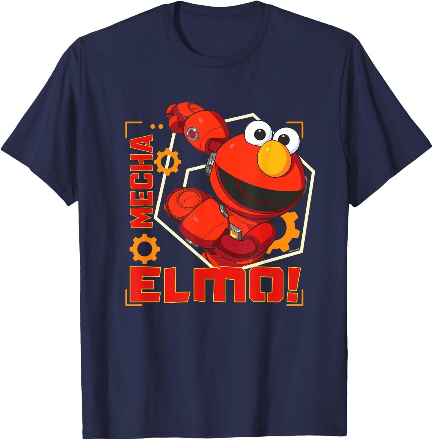 Sesame Street Mecha Builders Mecha Elmo! T-Shirt - T-Shirt | Navy