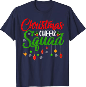 Cheerleading Sports Lover Christmas Cheer Squad T-Shirt - T-Shirt | Navy