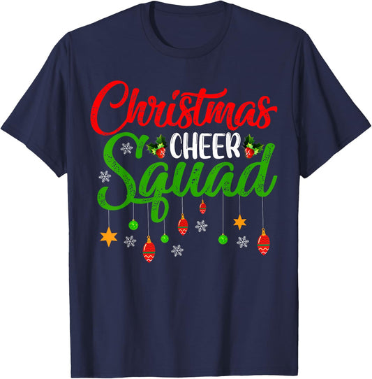 Cheerleading Sports Lover Christmas Cheer Squad T-Shirt - T-Shirt | Navy