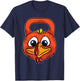 Turkey Kettlebell Thanksgiving Day Funny Gym Workout Fitness T-Shirt - T-Shirt | Navy