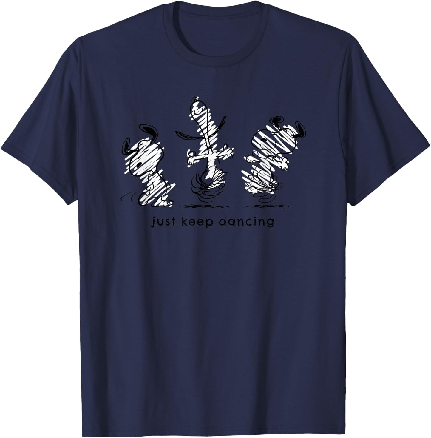 Peanuts - Snoopy Just Keeping Dancing T-Shirt - T-Shirt | Navy