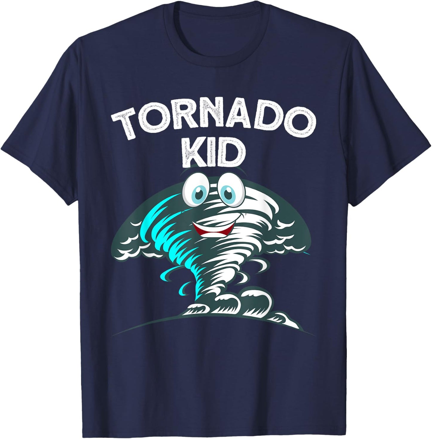Funny Tornado Design For Kids Boys Girls Cyclone Storm Lover T-Shirt - T-Shirt | Navy