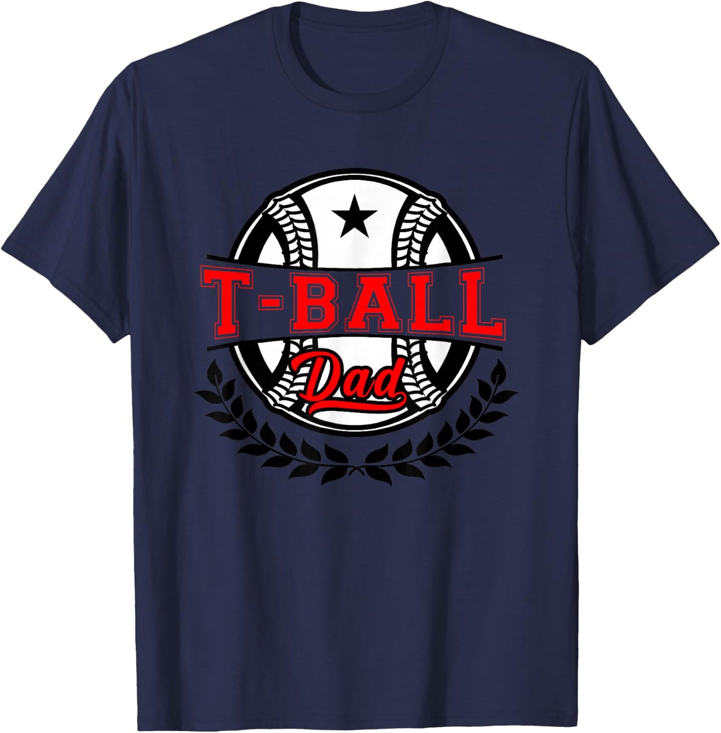 TBall Dad Ball Daddy Fathers Day Funny Fathers Day T-Shirt - T-Shirt | Navy