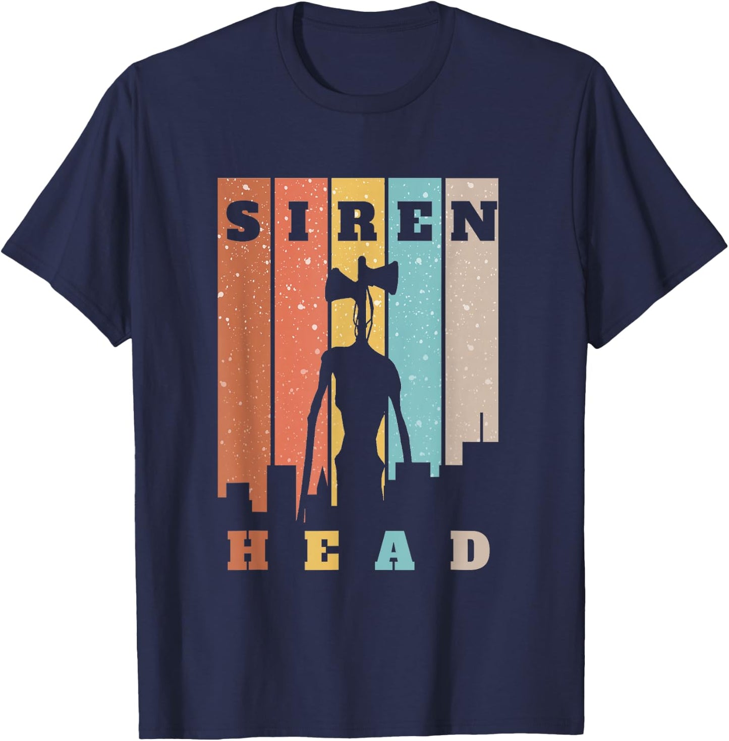 Monster with Sirens for Heads over City / Kids Horror T-Shirt - T-Shirt | Navy