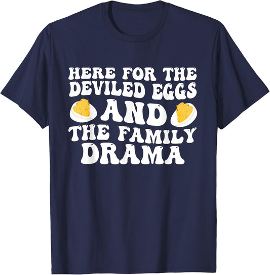 Humor Quote For Deviled Eggs Black T-Shirt - T-Shirt | Navy