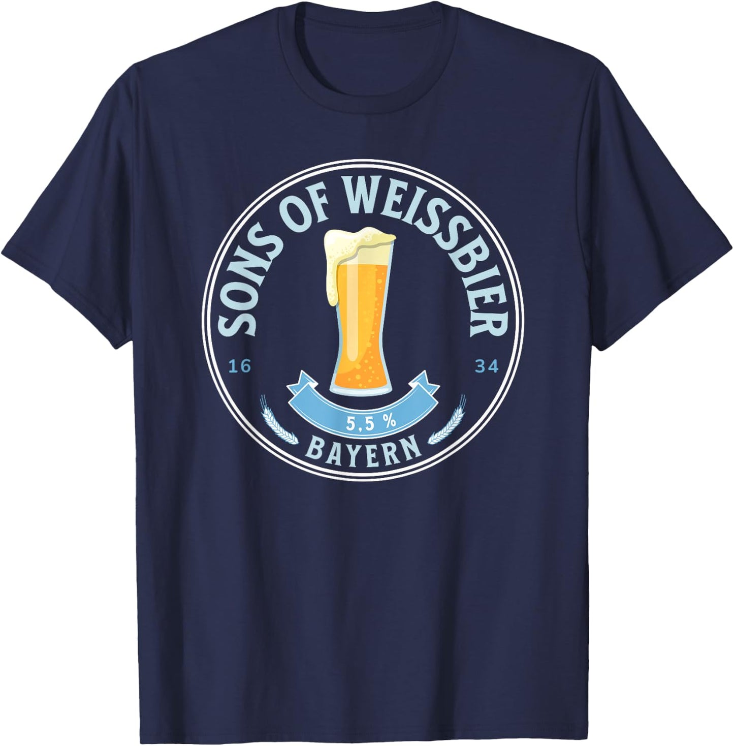 Hefeweizen Sons of Weißbier Yeast Beer Bavarian T-Shirt - T-Shirt | Navy