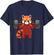 Kawaii Red Panda Weightlifting Funny Fitness Gym T-Shirt - T-Shirt | Navy