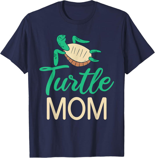 Turtle Mom Cute Sea Turtle Lover T-Shirt - T-Shirt | Navy