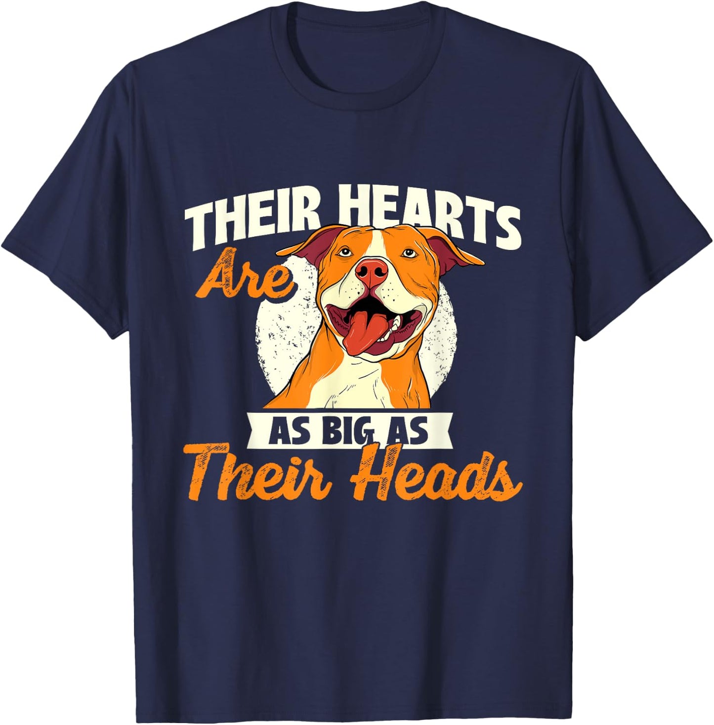 Their Hearts Are As Big As Their Heads - Pitbull Dog Owner Women Kids T-Shirt - T-Shirt | Navy