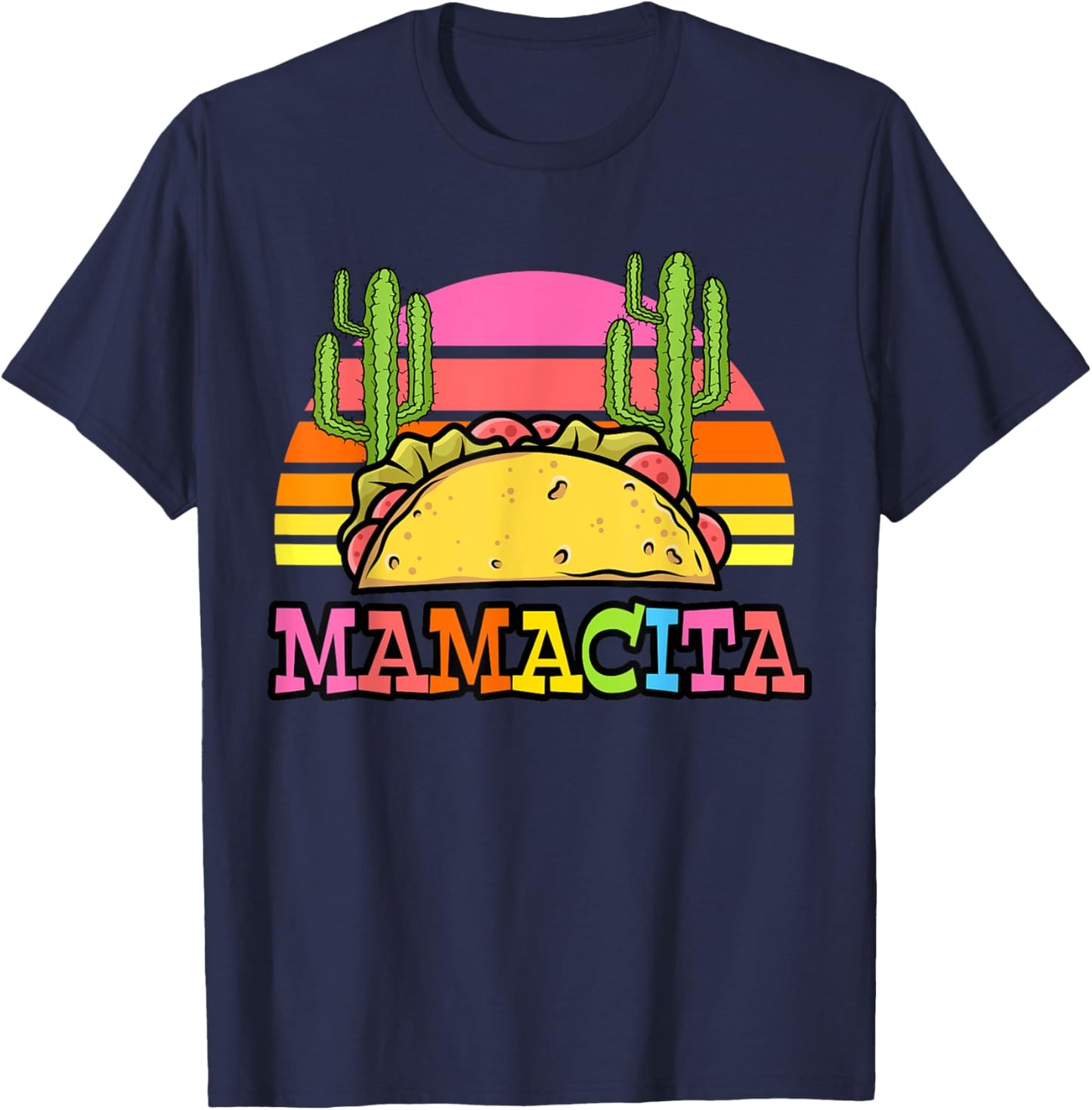 Mamacita Funny Taco Cactus Cinco De Mayo Fiesta Outfit Women T-Shirt - T-Shirt | Navy