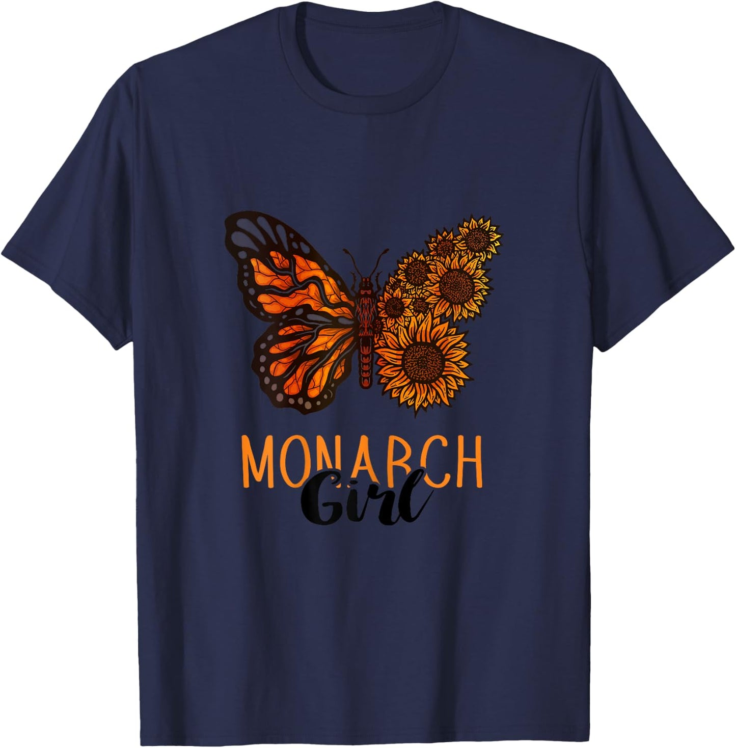 Monarch Butterfly Lover Insect Monarch Girl Entomology T-Shirt - T-Shirt | Navy