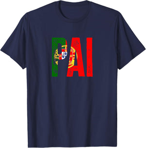 Portuguese Pai Sports Lover Portugal T-Shirt - T-Shirt | Navy