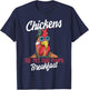 Chickens The Pet That Poops Breakfast Funny Chicken Farmer T-Shirt - T-Shirt | Navy
