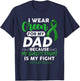 Liver Cancer Awareness I Wear Green For My Dad T-Shirt - T-Shirt | Navy