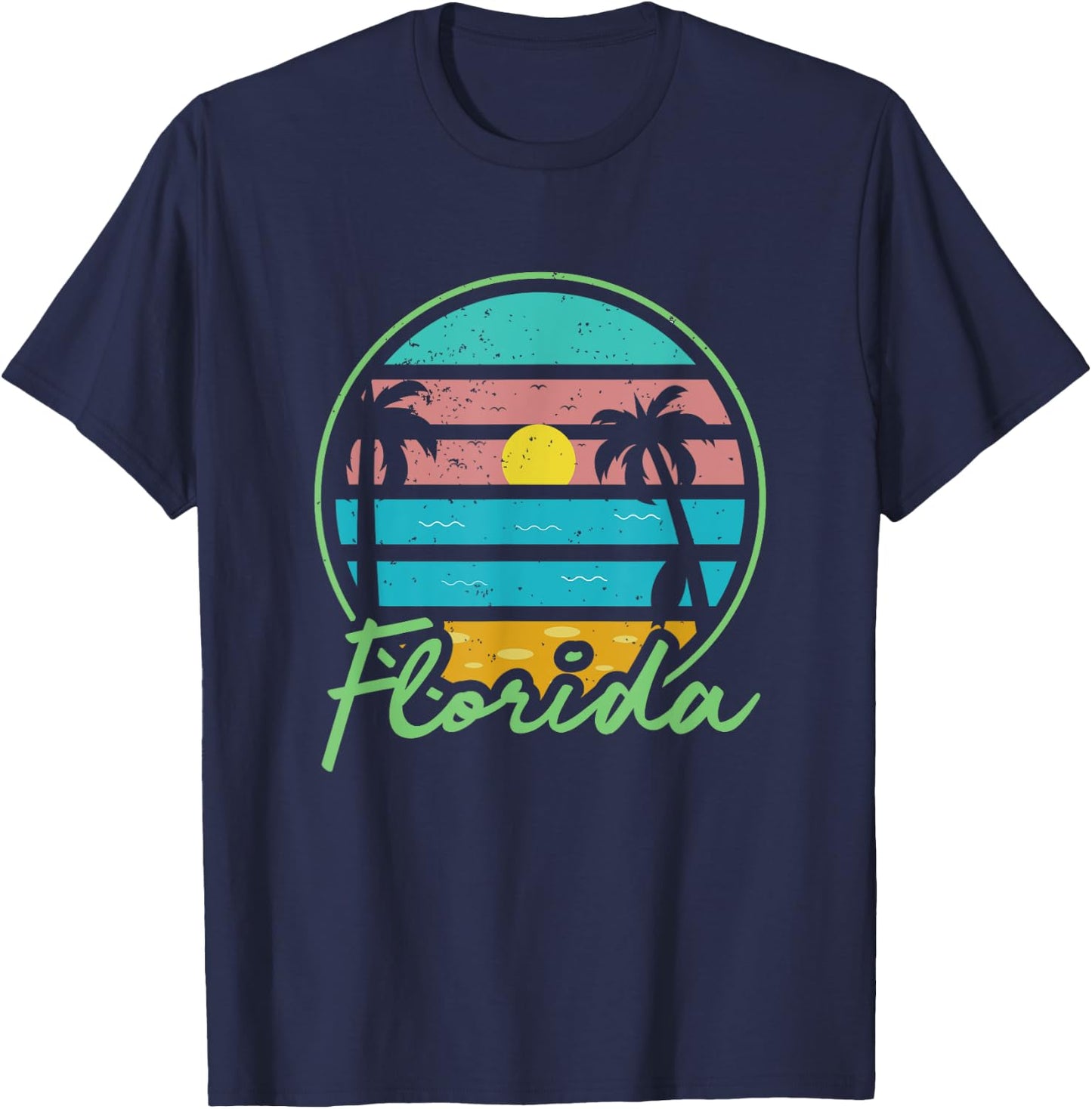 Florida - FL - Throwback Design - Classic T-Shirt - T-Shirt | Navy