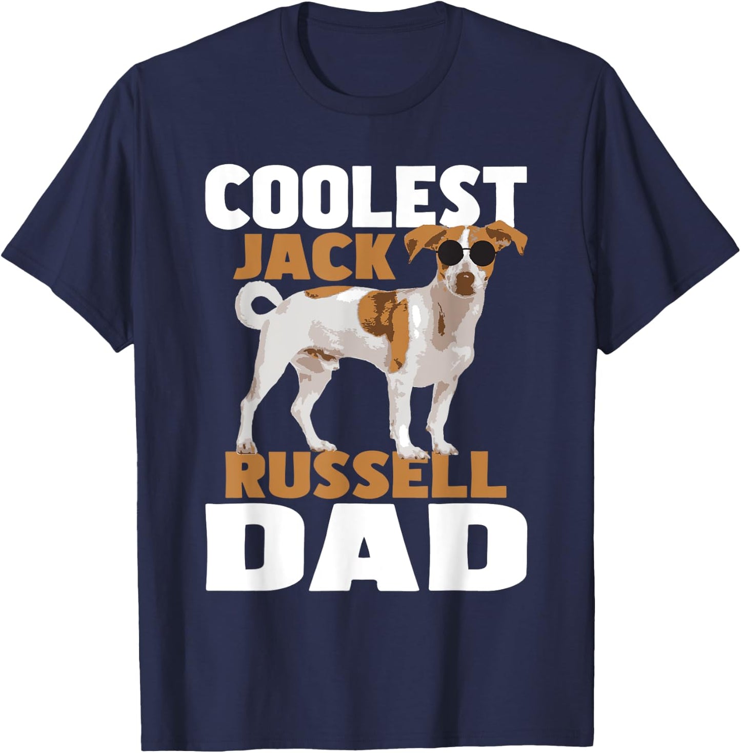 Coolest Jack Russell Dad - Father's Day Dog Lover Puppy T-Shirt - T-Shirt | Navy