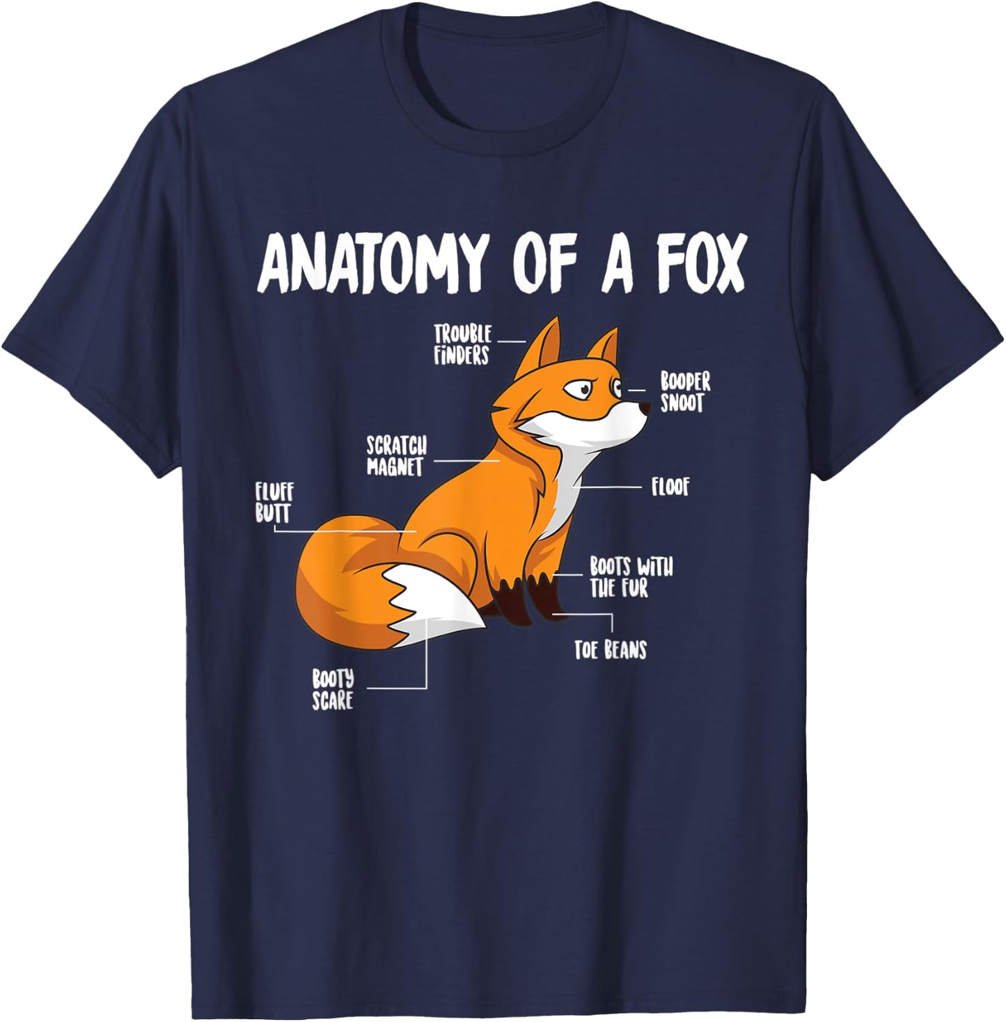 Anatomy Of A Fox T-Shirt - T-Shirt | Navy