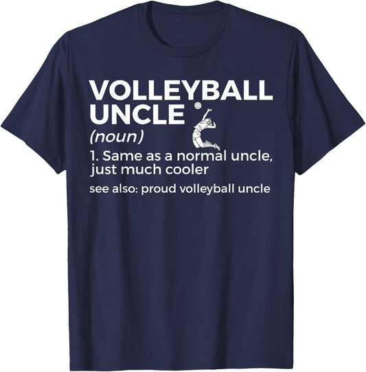 Proud Volleyball Uncle Definition T-Shirt - T-Shirt | Navy