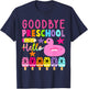 Goodbye Preschool Hello Summer Last Day Of School Toddler T-Shirt - T-Shirt | Navy