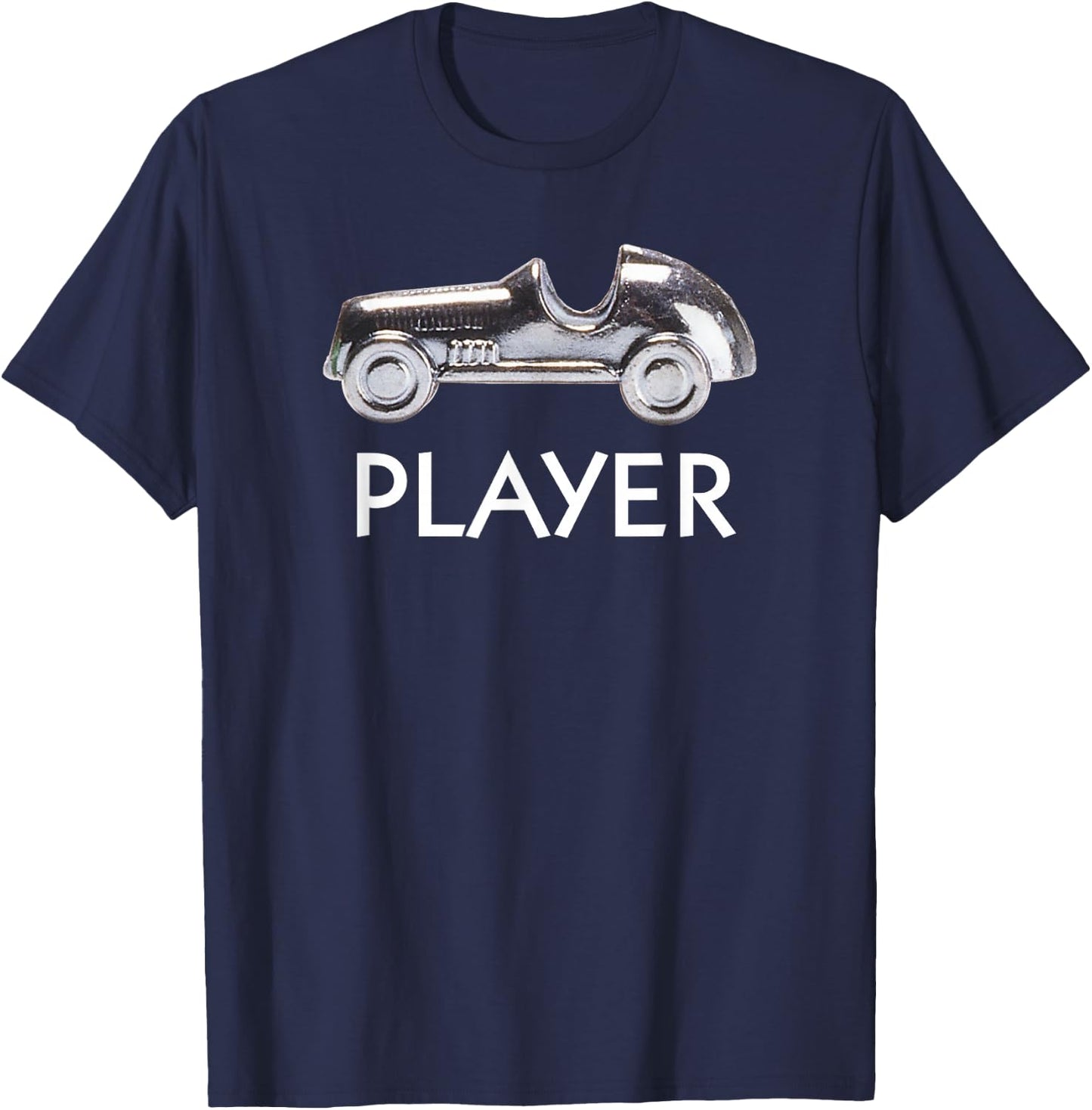 Monopoly Classic Car Player Icon Game Piece Logo T-Shirt - T-Shirt | Navy