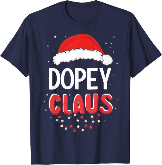 Dopey Santa Claus Christmas Matching Costume T-Shirt - T-Shirt | Navy