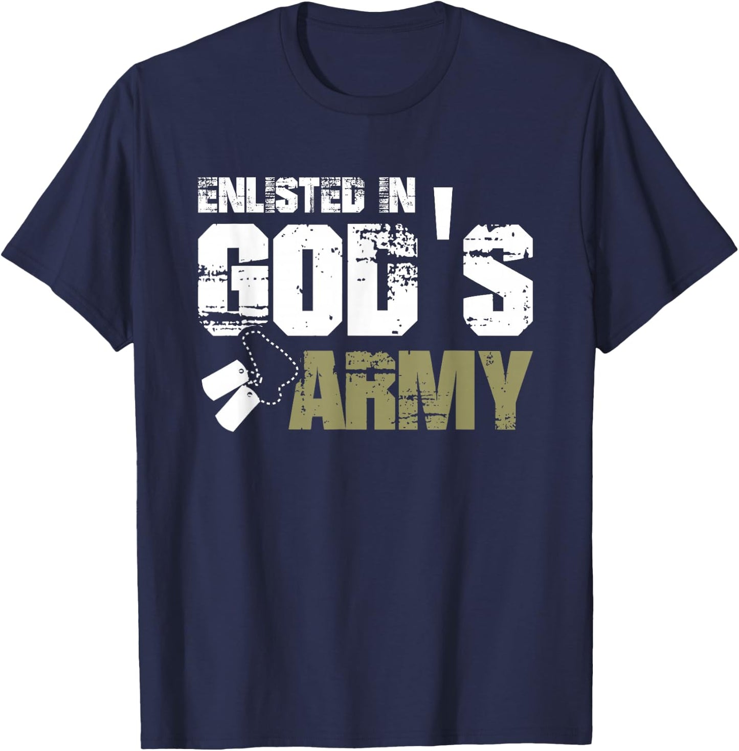 Enlisted In God's Army T-Shirt - T-Shirt | Navy
