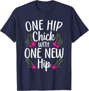 Funny Hip Surgery Art Girls Bionic Hip Replacement T-Shirt - T-Shirt | Navy