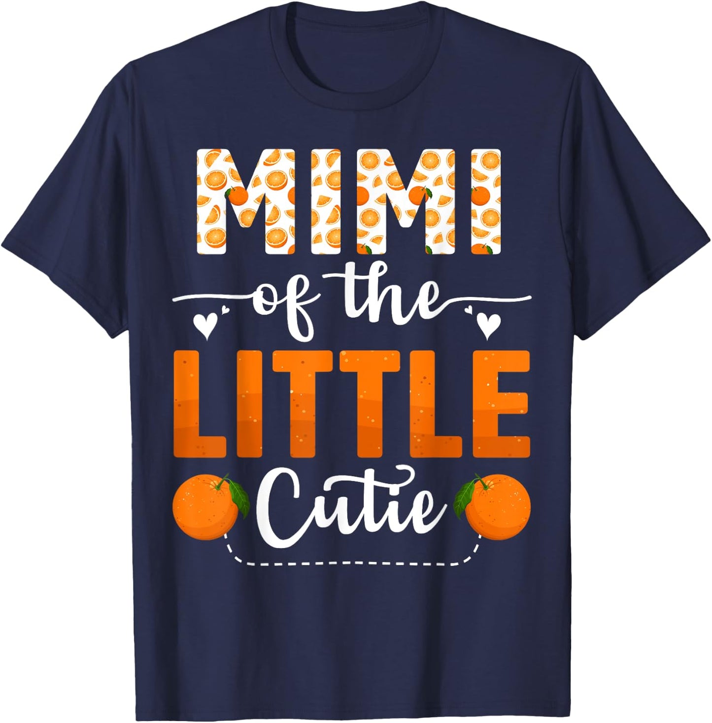 Mimi Of The Little Cutie Orange Clementine Birthday Party T-Shirt - T-Shirt | Navy