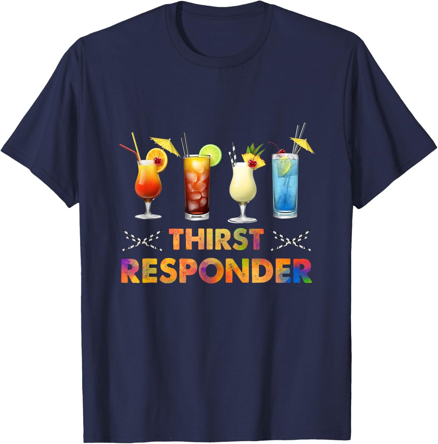 Thirst Response Responder Bartender Mixologists Cocktail T-Shirt - T-Shirt | Navy