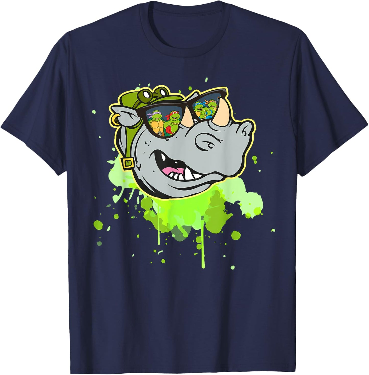 Bebop - TMNT Reflection in Sunglasses T-Shirt - T-Shirt | Navy