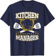 Kitchen Manager School Cafeteria Lunch Lady Chef T-Shirt - T-Shirt | Navy