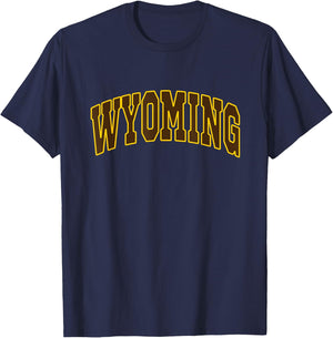 Wyoming - Throwback Design - Classic T-Shirt - T-Shirt | Navy