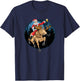 Santa Claus Drinking a Beer While Riding a Moose T-Shirt - T-Shirt | Navy