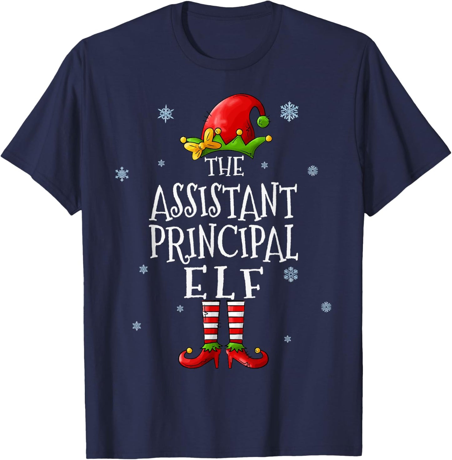 The Assistant Principal Elf Squad Funny Matching Christmas T-Shirt - T-Shirt | Navy