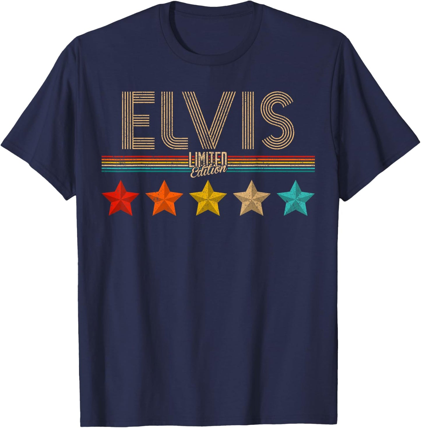 Elvis Elvis Name Birthday Shirt Gift Elvis T-Shirt - T-Shirt | Navy