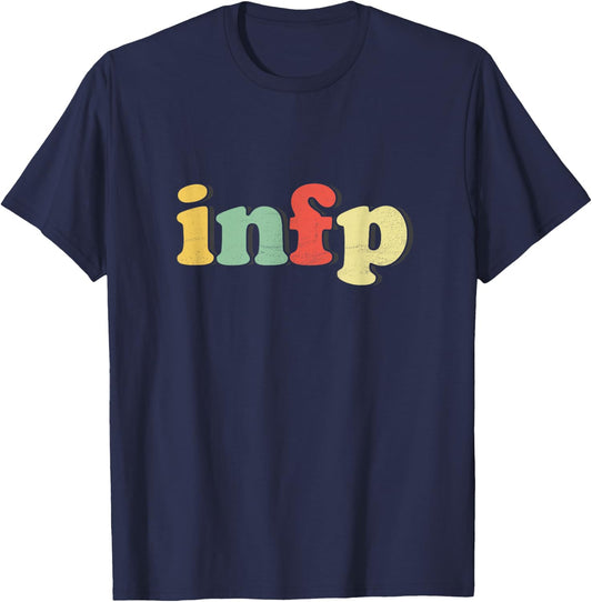 Funny Vintage "INFP" - Retro INFP T-Shirt - T-Shirt | Navy