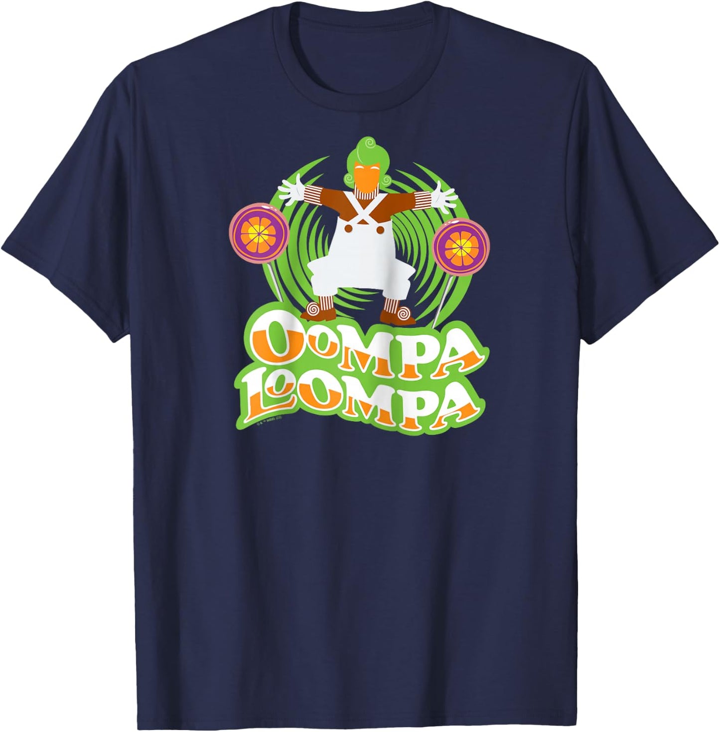 Willy Wonka & The Chocolate Factory - Oompa Loompa Raglan Baseball T-Shirt - T-Shirt | Navy