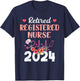 Retired Registered Nurse 2024 Retirement Gifts for Nurse RN T-Shirt - T-Shirt | Navy