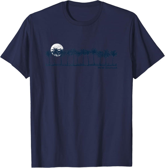 New Zealand Vintage 70s Retro Throwback Design T-Shirt - T-Shirt | Navy