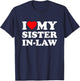 I Love My Sister-In-Law Heart T-Shirt - T-Shirt | Navy