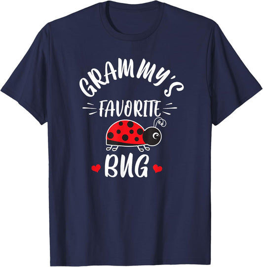 Grammy's Favorite Bug For Kids From Grammy Grandma Ladybug T-Shirt - T-Shirt | Navy