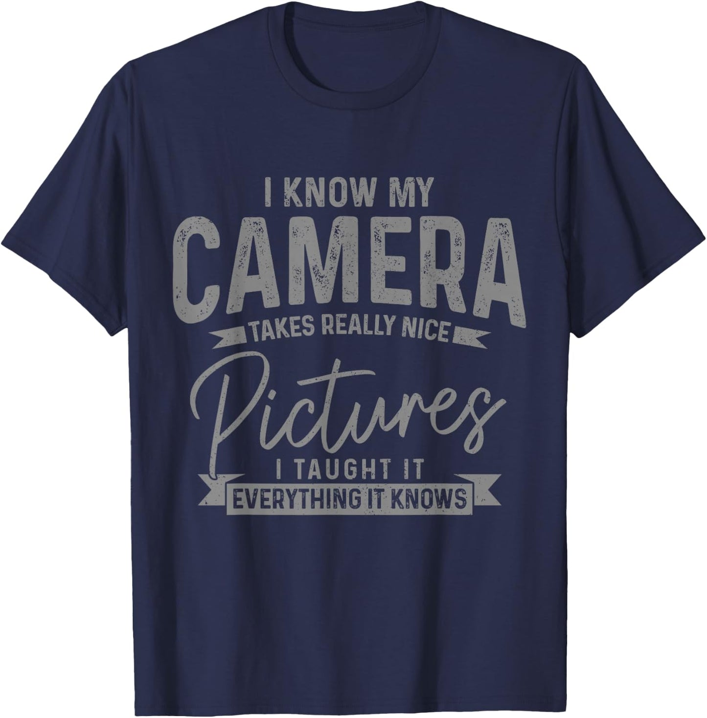 Funny Photographer Vintage Camera Funny Photography T-Shirt - T-Shirt | Navy