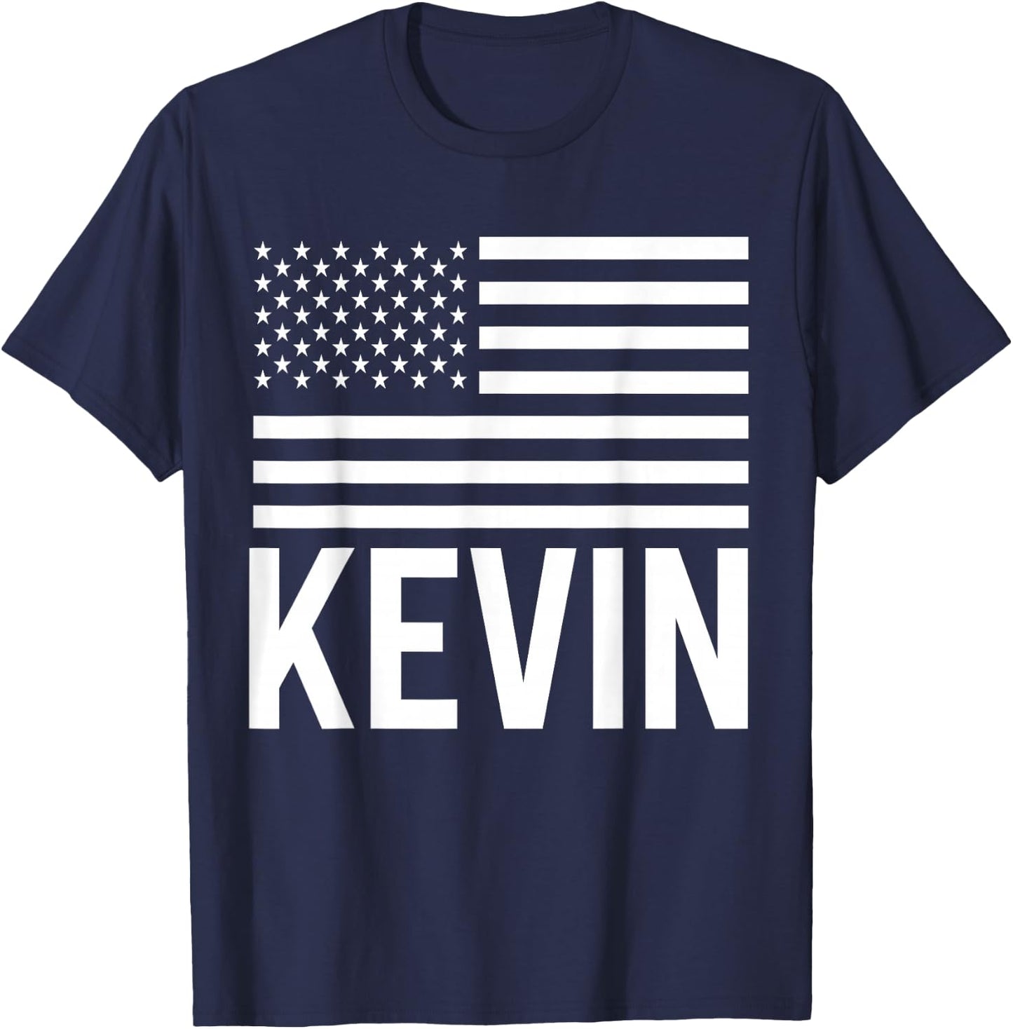 Kevin Forename Birthday Personalized Name Usa T-Shirt - T-Shirt | Navy