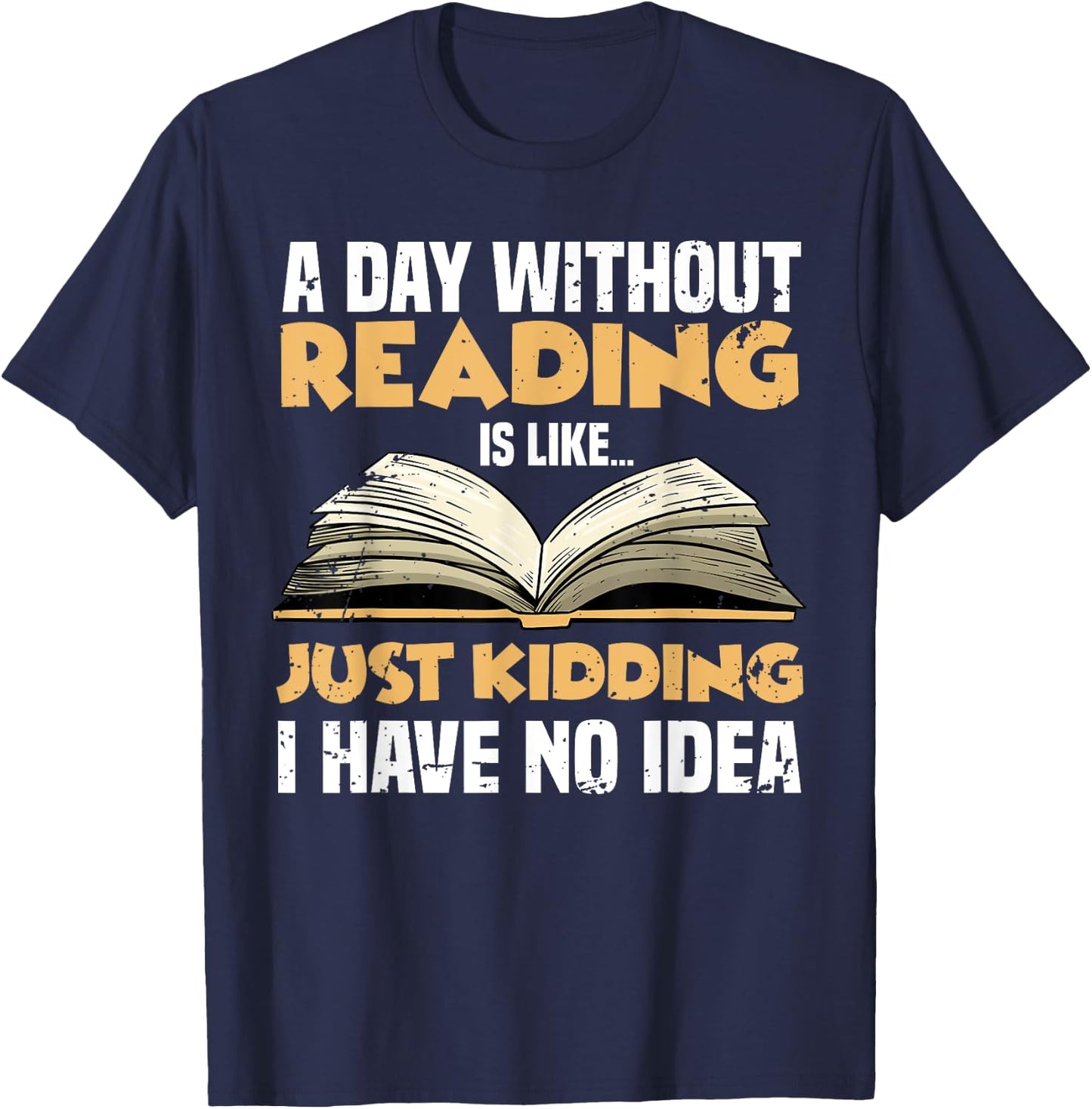 Funny Reading Art Women Reader Book Lover Bookworm T-Shirt - T-Shirt | Navy