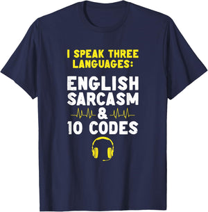 English Sarcasm 10 Codes Dispatch Operator 911 Dispatcher T-Shirt - T-Shirt | Navy