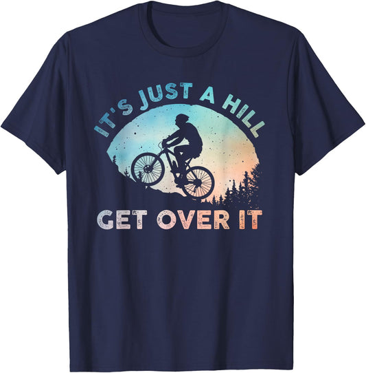 Funny Mountain Biking Art Women Trail Ride Lover MTB T-Shirt - T-Shirt | Navy