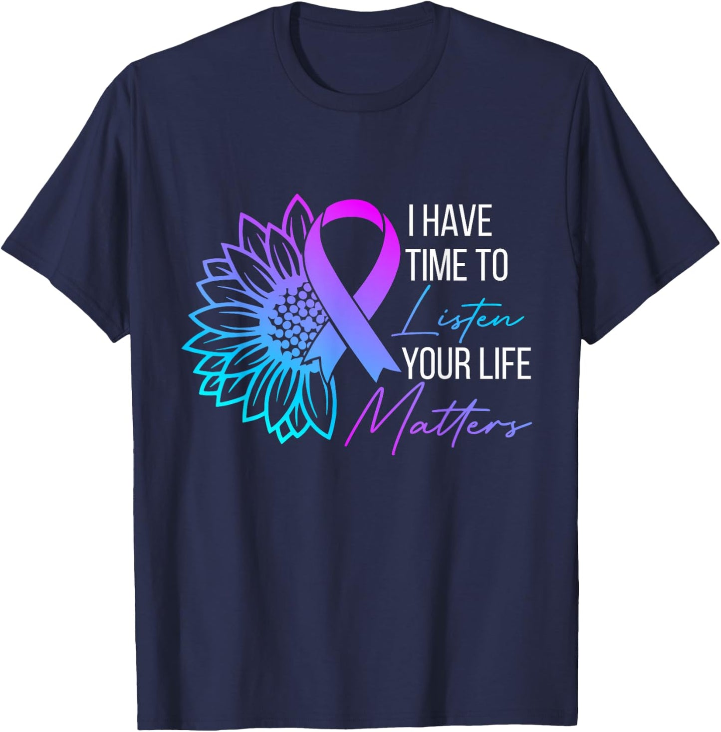 I Have Time To Listen Mental Health Suicide Awareness Women T-Shirt - T-Shirt | Navy
